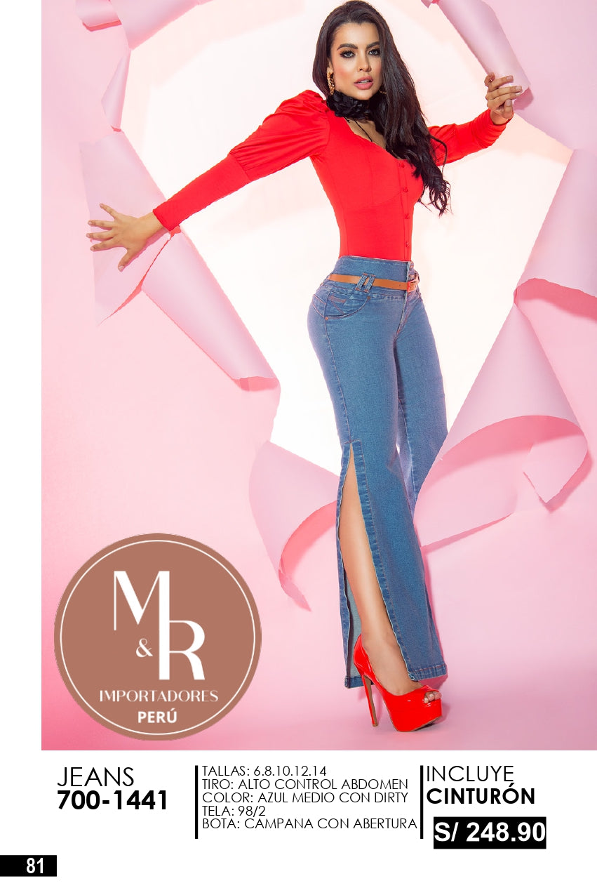 Jeans SEVEN7 Tiro Alto Control Abdominal Bota Campana | M&R Importadores