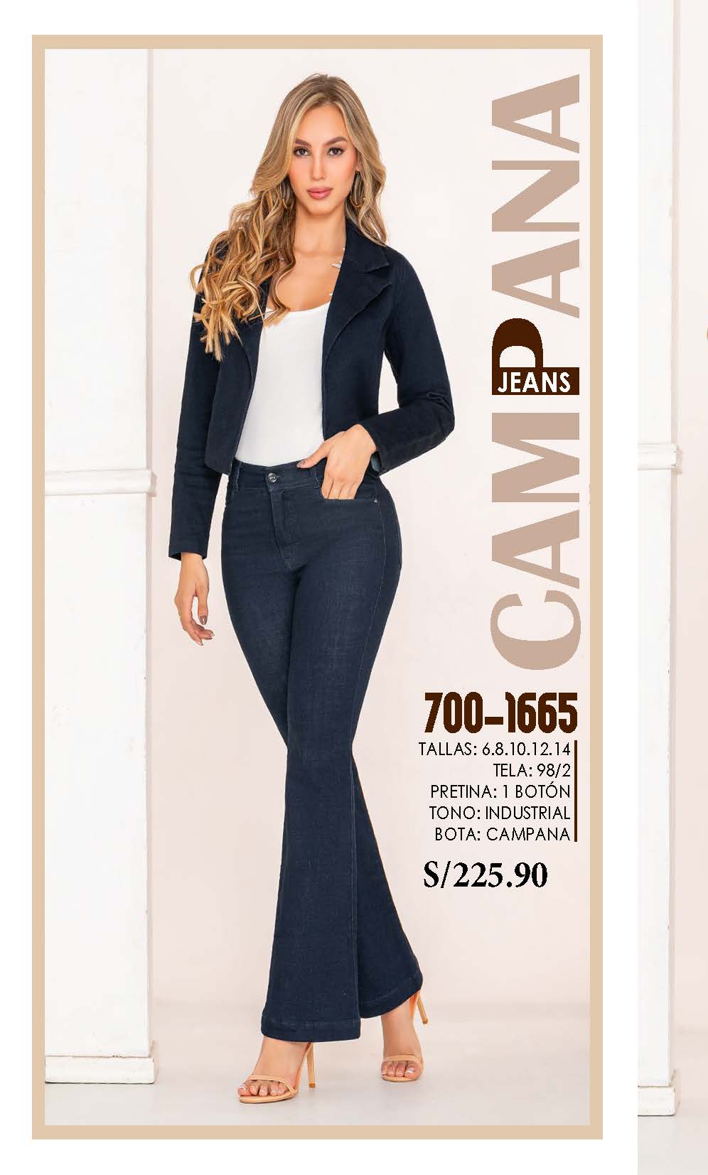 Jeans SEVEN7 Azul Industrial Bota Campana | M&R Importadores Perú