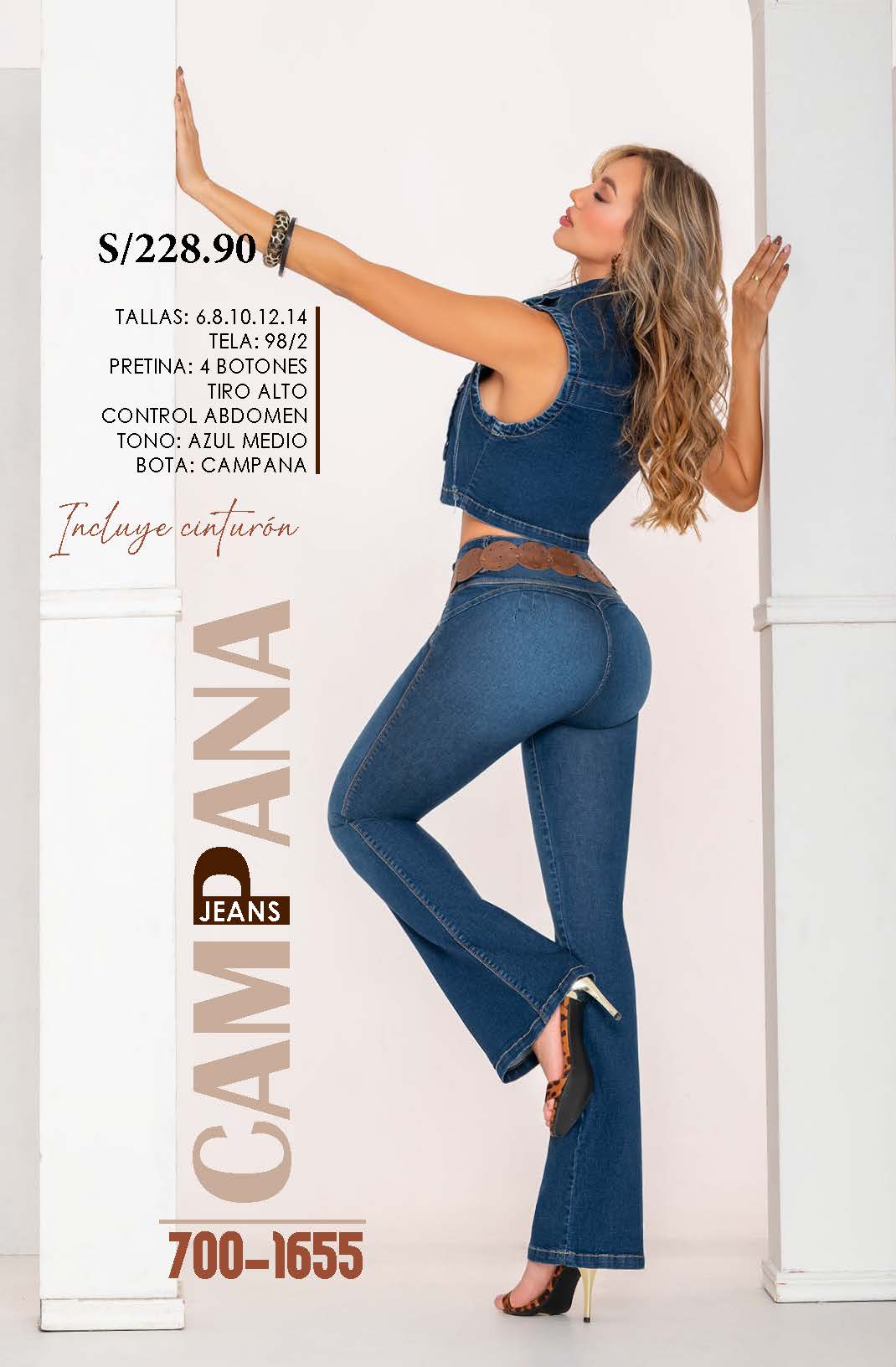 Jeans SEVEN7 Premium Bota Campana Tiro Alto Control Abdominal | M&R Importadores