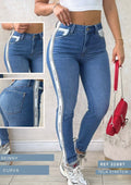 Jeans SIGNOS Skinny Levanta Cola con Cintas Blancas | M&R Importadores