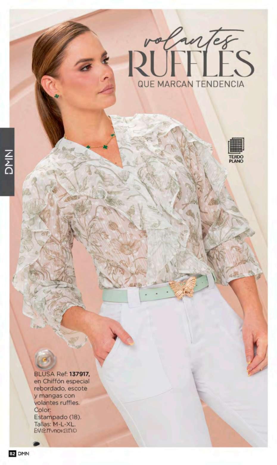Blusa Chiffon con Rebordado Especial | M&R Importadores Perú