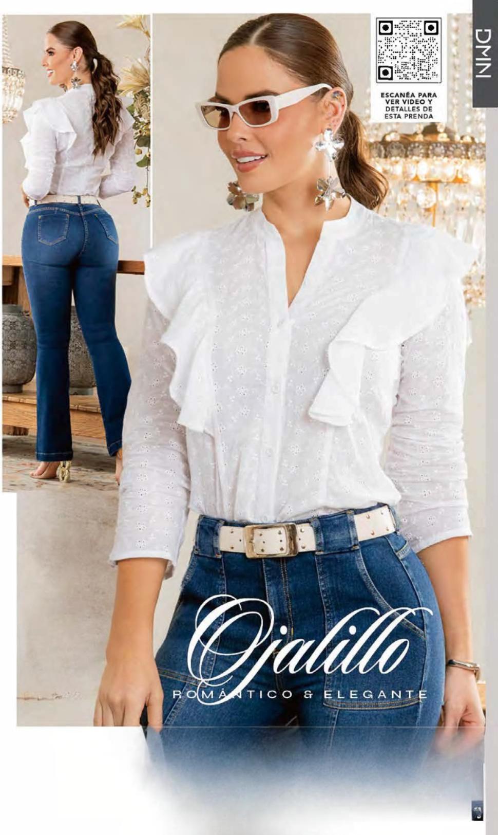 Blusa Algodón 100% Diseño Hoja Rota con Ruffles | M&R Importadores